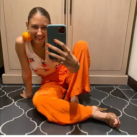 Lou & Grey Orange Sweater Tank Top NWT - Picture 5 of 5